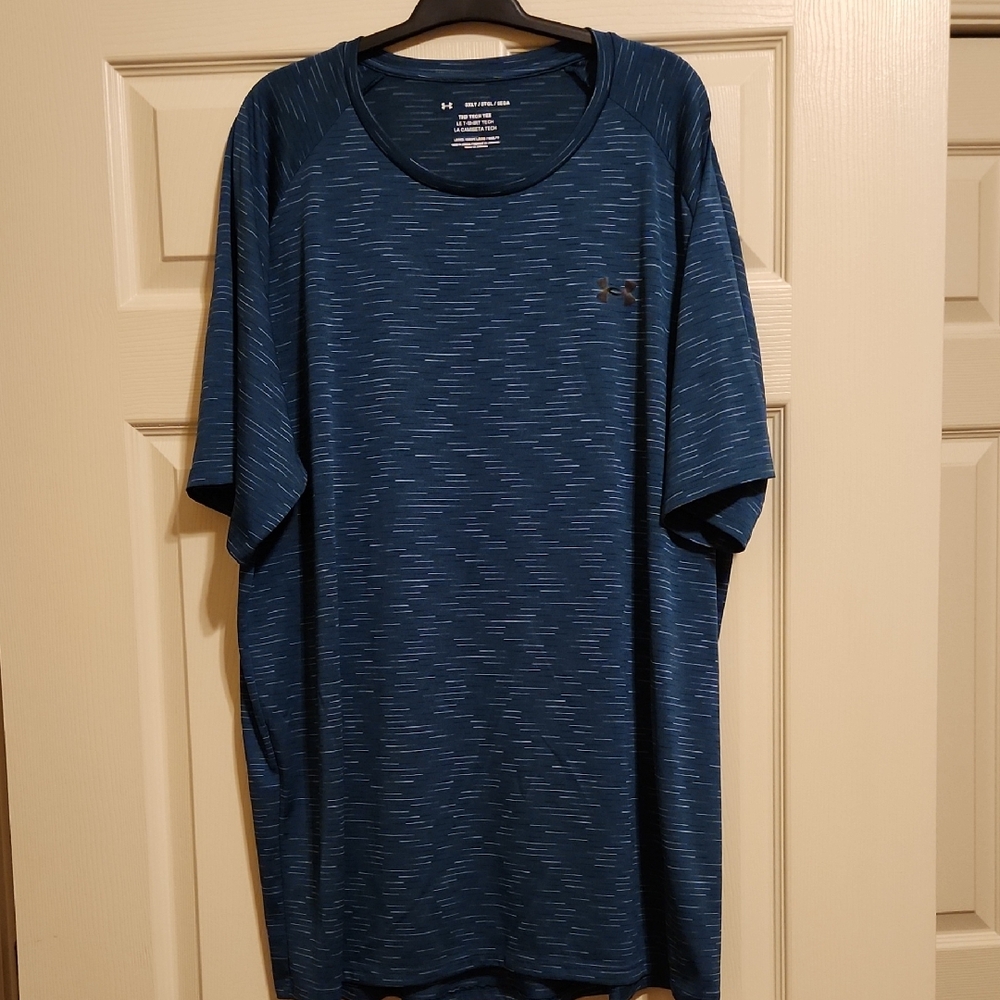 Under Armour Men's Dark Teal Short Sleeve Shirt, 3XLT